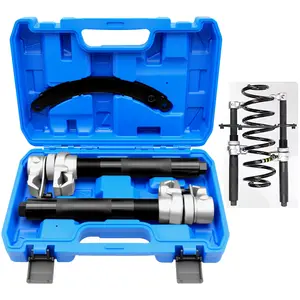 3-Piece Heavy-Duty Suspension Coil Spring Compressor Hand Tool Kit; Shock Absorber Spring Removal Tool for Cars; 3-Piece Heavy-Duty MacPherson Frame Assembly with Safety Bracket; Suitable for Cars, Trucks, ATVs, UTVs; Load Capacity 2200 lbs