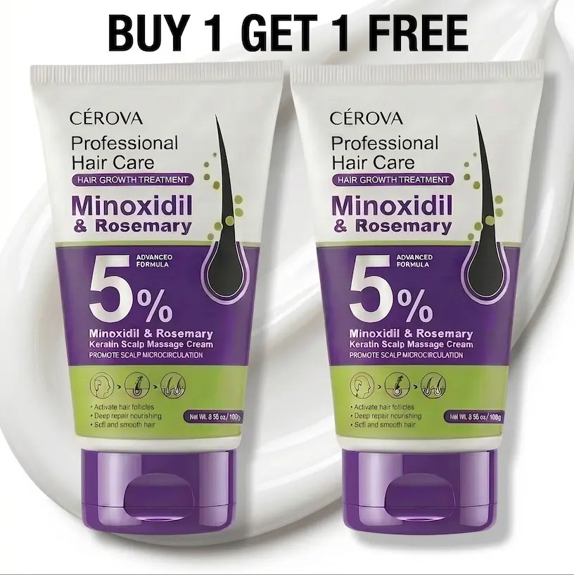 New Release  CEROVA 5% Minoxidil &Rosemary  Hair Growth Foam for Men & Women Anti Hair Loss Treatment with Keto & Ginger Root Extract Gel