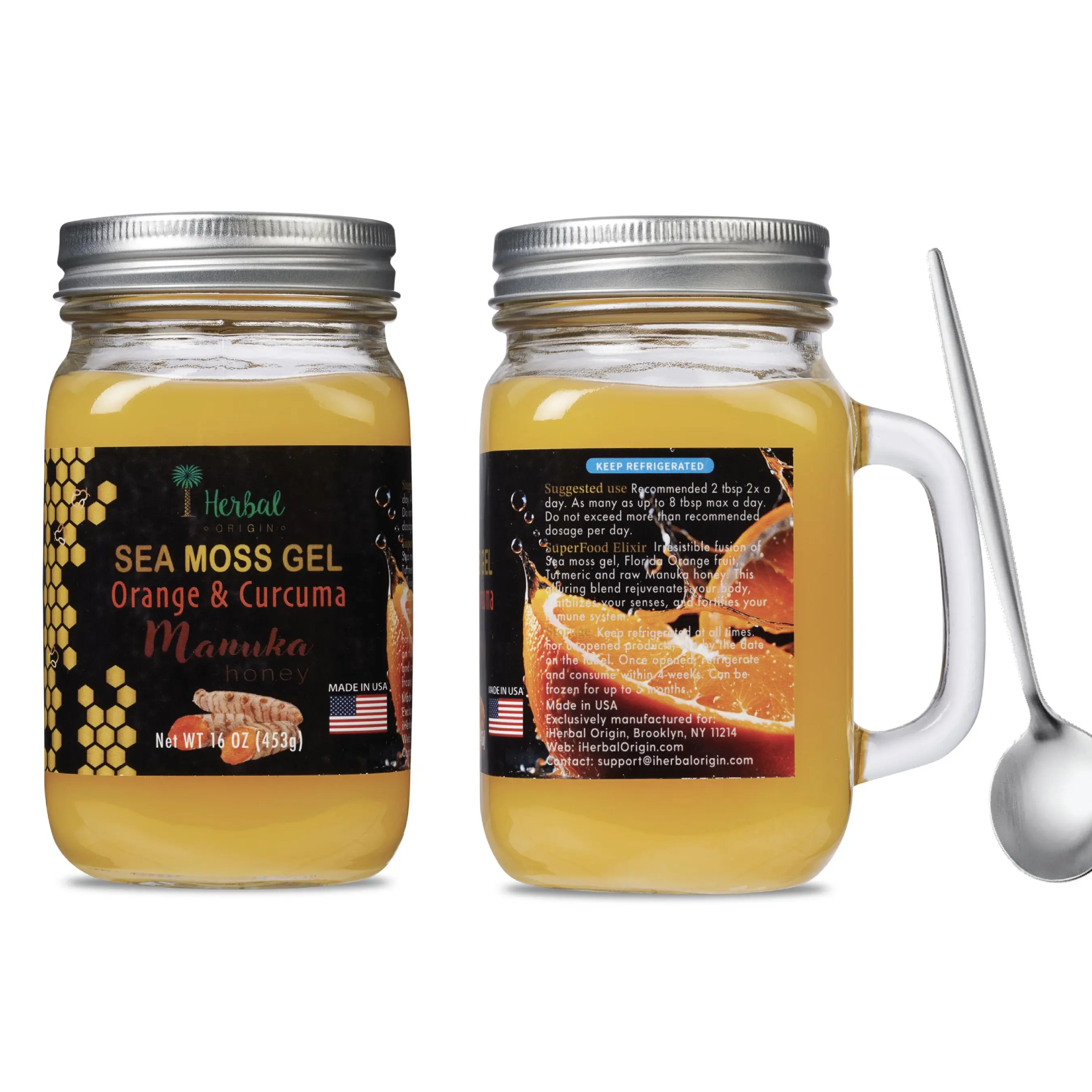 2 Sea Moss Glass Jar 