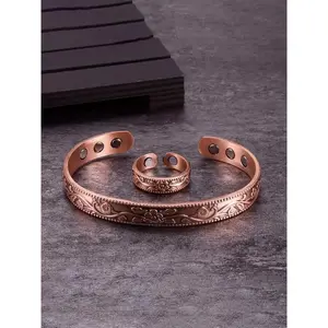 Vintage Cuff Bangle & Ring Set, Bracelet Ring Set, Elegant Jewelry Set, Fashion Creative Jewelry for Party, Daily Clothing Decor, Trendy All-match & Exquisite Jewelry for Birthday Gift