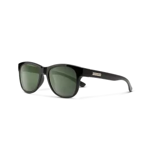 Suncloud Sunglasses Black + Polarized Gray Green Lens