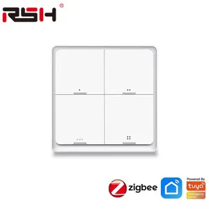 RSH Zigbee Smart Scene Switch, Smart Life Application Zigbee Gate-way Used in Conjunction, Light Switch Button Controller, Smart Home Controls, Lighting