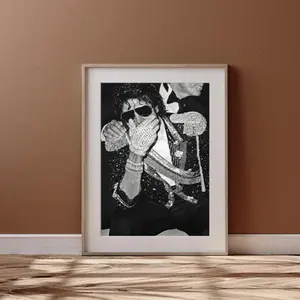Michael Jackson Wall Art | Iconic Pop Legend Black & White Poster