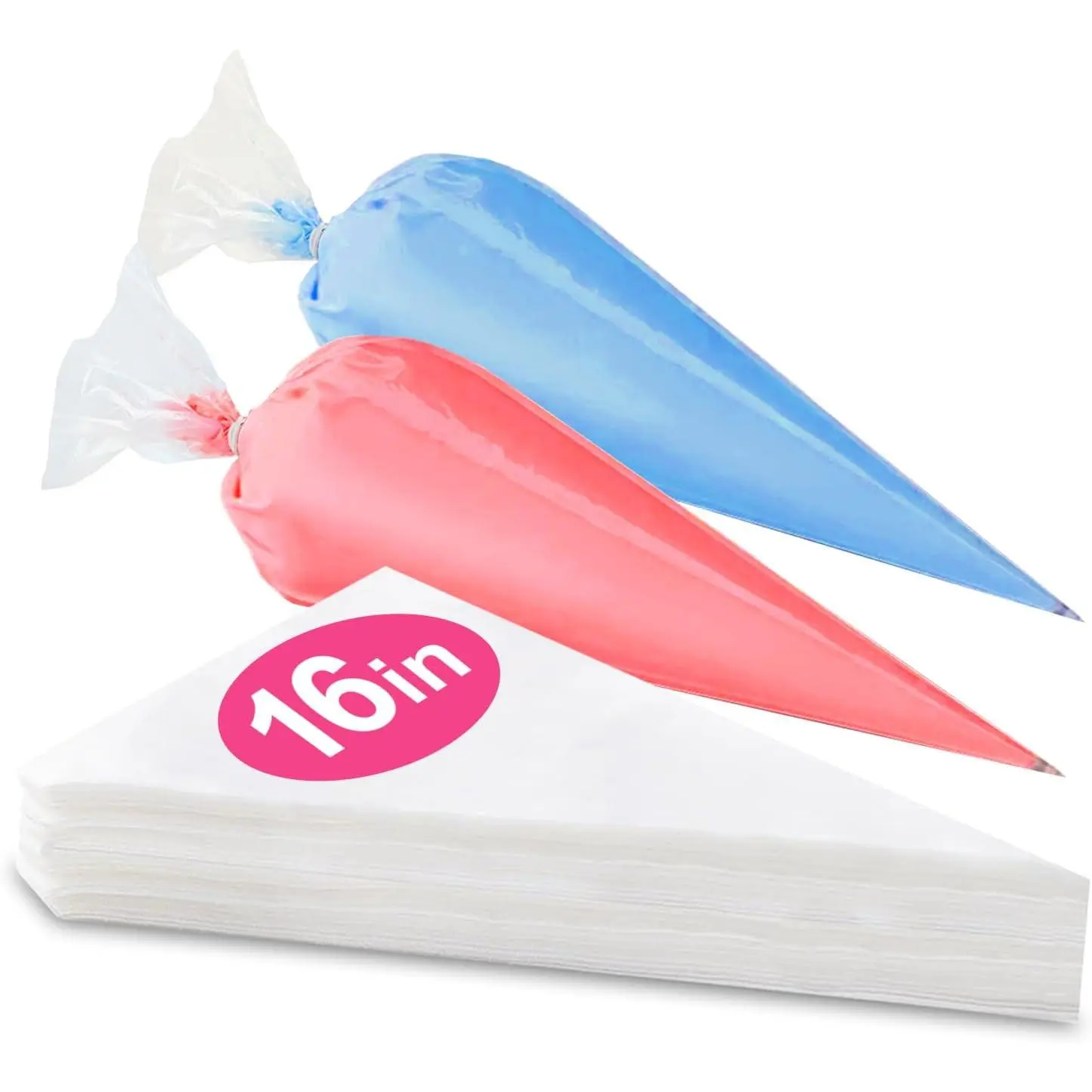 16 Inch Piping Bags Disposable, 50 count Large Pastry Bags, Icing Bags, Cake Decorating Bags, Decorating Bags Large Piping Bags, Frosting Bags