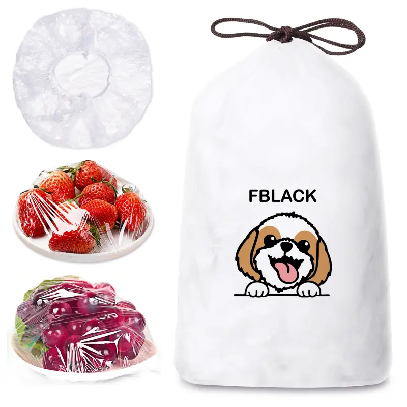 100pcs Plastic Wrap for Food, Elastic Stretch Adjustable Bowl Lids Bags, Plastic Sealing Bags Food Cover, Universal Kitchen Wrap Seal Fresh