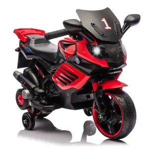 Garvee 6V Kids Ride-On Motorcycle, Stable 3-Wheel Electric Motorbike with Training Wheels, Headlight, Horn and Built-in Music, Battery Powered Realistic Ride-On Toy for Boys & Girls, Ages 3-6, Indoor & Outdoor Play