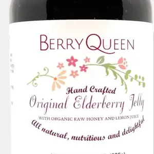 Handcrafted Elderberry Jelly Organic Natural Fruity Bottle Snack Dessert