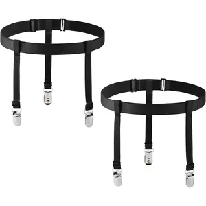 Plus Size Thigh Garter Belts for Women Adjustable Leg Harness Garter with Clips for Thigh Highs