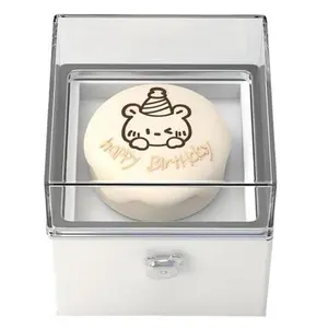 Valentine's Day Gift Surprise Ring Box, Spinning Cake Ring Box, Bear Guardian, Auto Rotate, Actual Wake-ups
