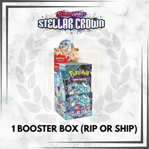 Pokemon TCG - Stellar Crown HALF Booster Box (18 PACKS)