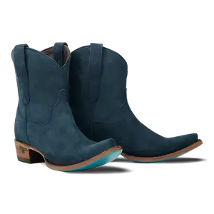 Emma Jane Bootie - Navy Suede