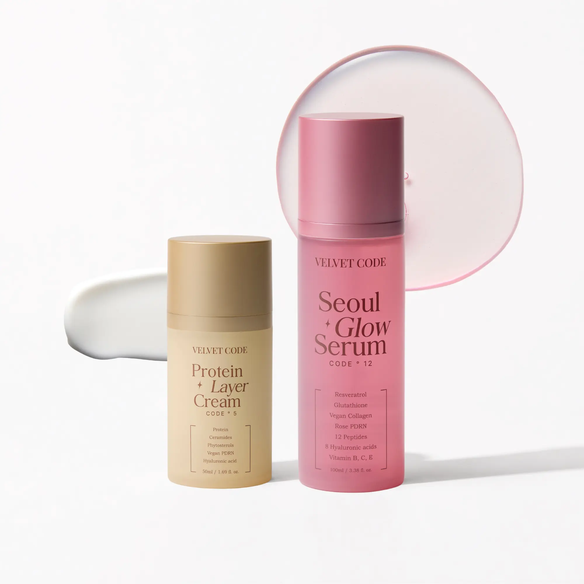 Velvet Code Night Repair Duo – Korean Skincare Set with Brightening Serum & Barrier Cream for Hydration, Glow & Daily Repair