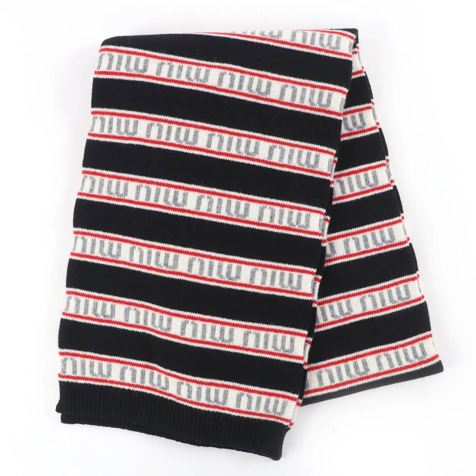 Pre-owned miu miu Wool Small Leather Goods MIUMIU Virgin Scarf