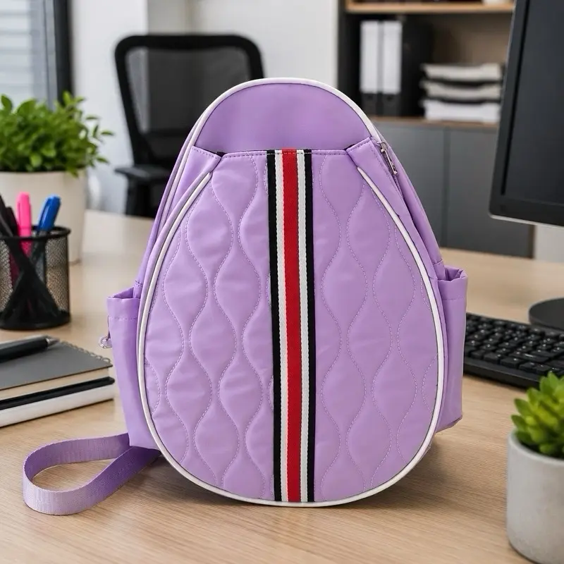Purple Tennis Racket Backpack for Women & Men – Large Capacity Pickleball & Badminton Bag