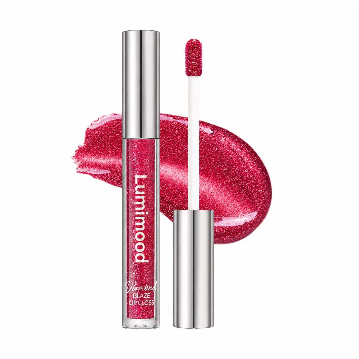 Diamond Glitter Gloss Lipgloss - 2ml Ruby Spark Lustrous Liquid Lip Care, Long-Lasting Moisture, Hydrating Cosmetic for Adults, Glossy Finish Lip Product, Champagne Glow