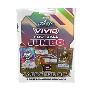 2025 Leaf Vivid Football Jumbo Hobby Box - 10 Autographed Cards