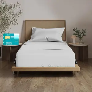 High Thread Count Egyptian Cotton King Sheets - Luxurious, Cooling, Deep Pocket. THREAD SPREAD King Sheets.