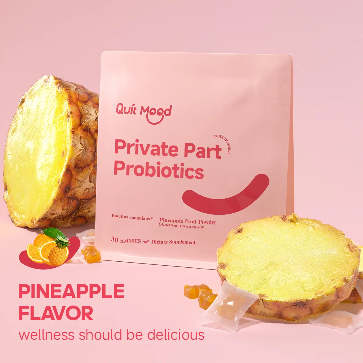 Women’s Balance Probiotic Gummy Health Supplements - Hawaiian Pineapple Flavor, Vegan & GF, Gut & Feminine Care, Digestive Health, Antioxidant Vitamin C Boost, Immune System Support for Adults