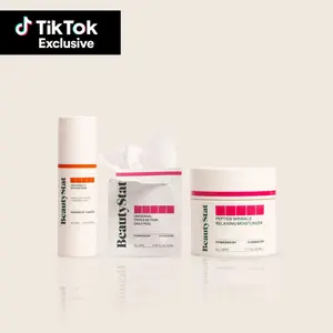 BeautyStat Tech Neck Wrinkle Bundle - Anti-Aging 3-Step System for Fine Lines Wrinkles & Sagging Skin - Includes Universal C Skin Refiner, 10 Pack Peel, Anti-Wrinkle Moisturizer