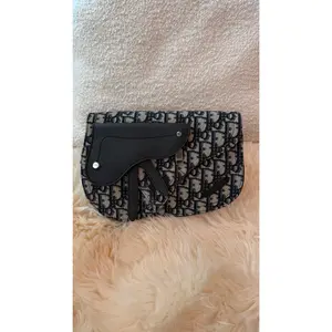 Pre-owned Dior Coated Canvas & Calfskin Shoulder Bags Saddle Messenger Bag