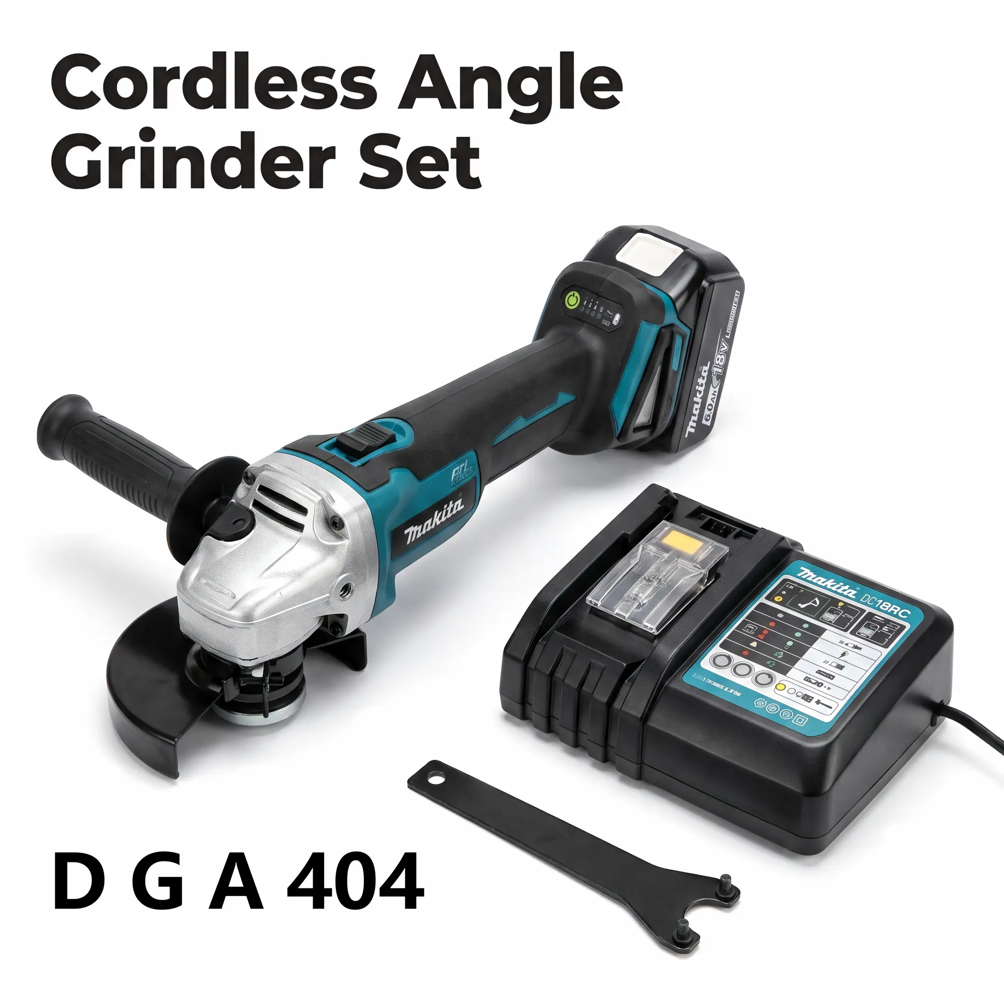 Makita DGA404 Brushless Grinder - 125mm Lithium-Ion Cordless, Electronic Brake, High Torque, for Masonry Grooving, Surface Preparation, Heavy-Duty Lug Nut Remover (Tools & Hardware, Hand Tools Accessory) Truck Equipment Maintenance ring friction power