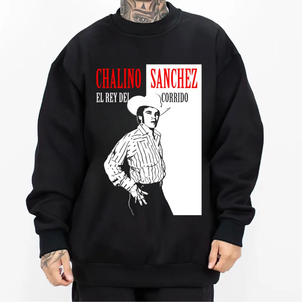 Chalino Sanchez Sweatshirt, Vintage Retro Mexico Chicano Graphic Hoodie Tshirt, Mexican Music Inspired Streetwear for Men Women