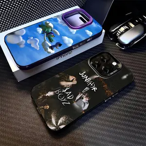 Junior H Phone Case for iphone 17 16 15 14 Pro Max Xr X Air Plus black silver hard shell Cover