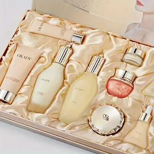 Retinol Dipeptide Anti Aging Skincare Set 9 Piece Repair Firming Wrinkle Care Kit for Face Day Night Routine