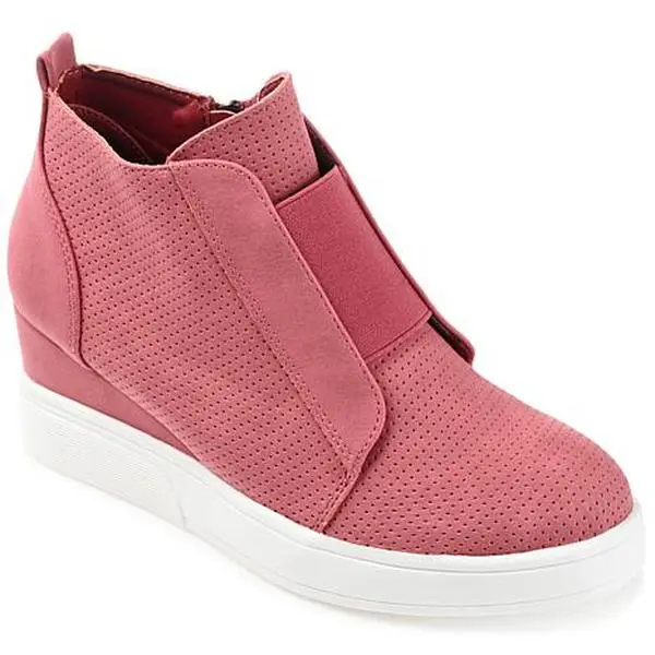 Journee Collection Women's Wide Width Clara Sneaker Wedge