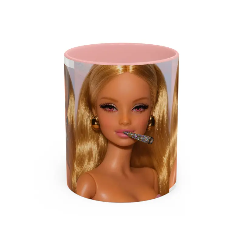 barbie cigarette Barbie Doll Smoking Joint Velveteen Plush Blanket | Retro Pop Art