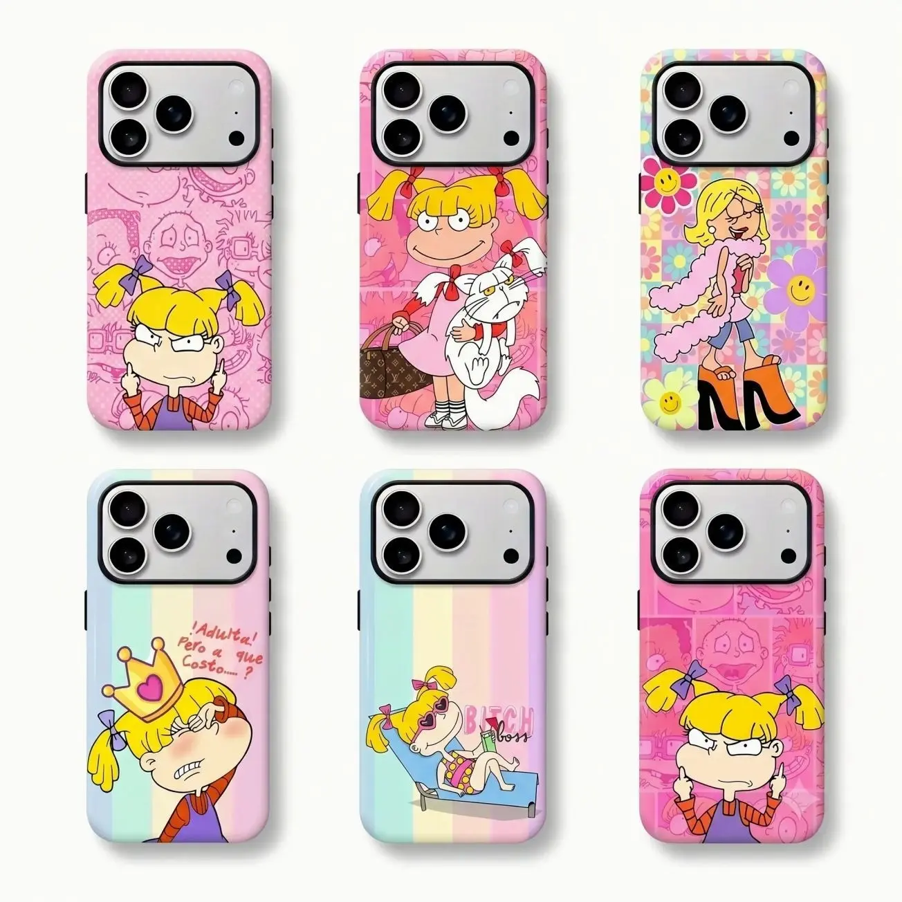 Cartoon Rugrats Little Boy Smartphone Casing, Handheld Button Devices Cover Compatible with  iPhone 7 8 X XR XS XSM 11 12 13 14 15 16 17Plus/Pro