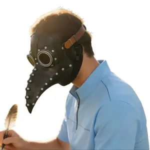 Plague Doctor Bird Mask Long Nose Beak Cosplay Steampunk Halloween Costume Props Latex Material Masquerade Party Helmet gifts boyfriend