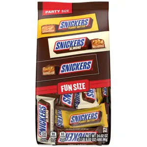 Snickers fun size variety pack: Original, Peanut Butter & Almond, 24.02 oz bulk bag. Perfect for parties and sharing Chocolate Snack