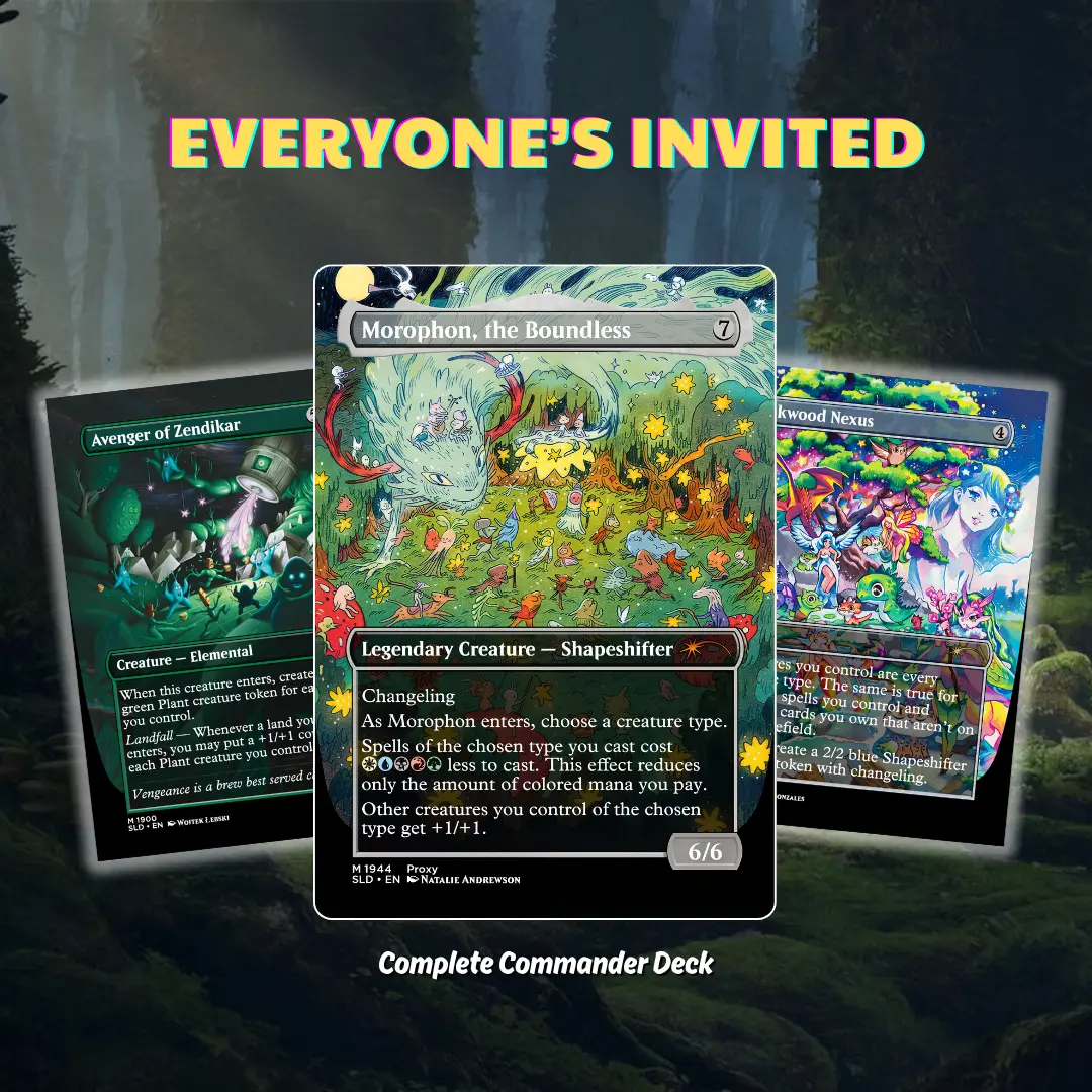 Proxy 100+ Card Commander Deck – Everyone's Invited | Group Hug Strategy | Ready to Play EDH | Collector Gift