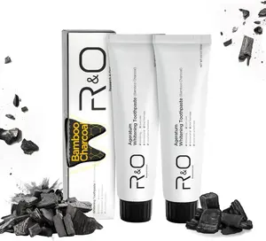 2-Pack Charcoal Whitening Toothpaste with Hydroxyapatite – Fresh Breath, Stain Removal, Enamel-Safe Gentle Formula