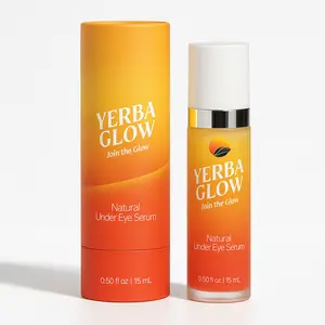 Yerba Glow Natural Under Eye Serum 0.50 fl oz 15 mL Brightens Depuffs Tired Eyes with Caffeine Yerba Mate Hyaluronic Acid Vitamin C