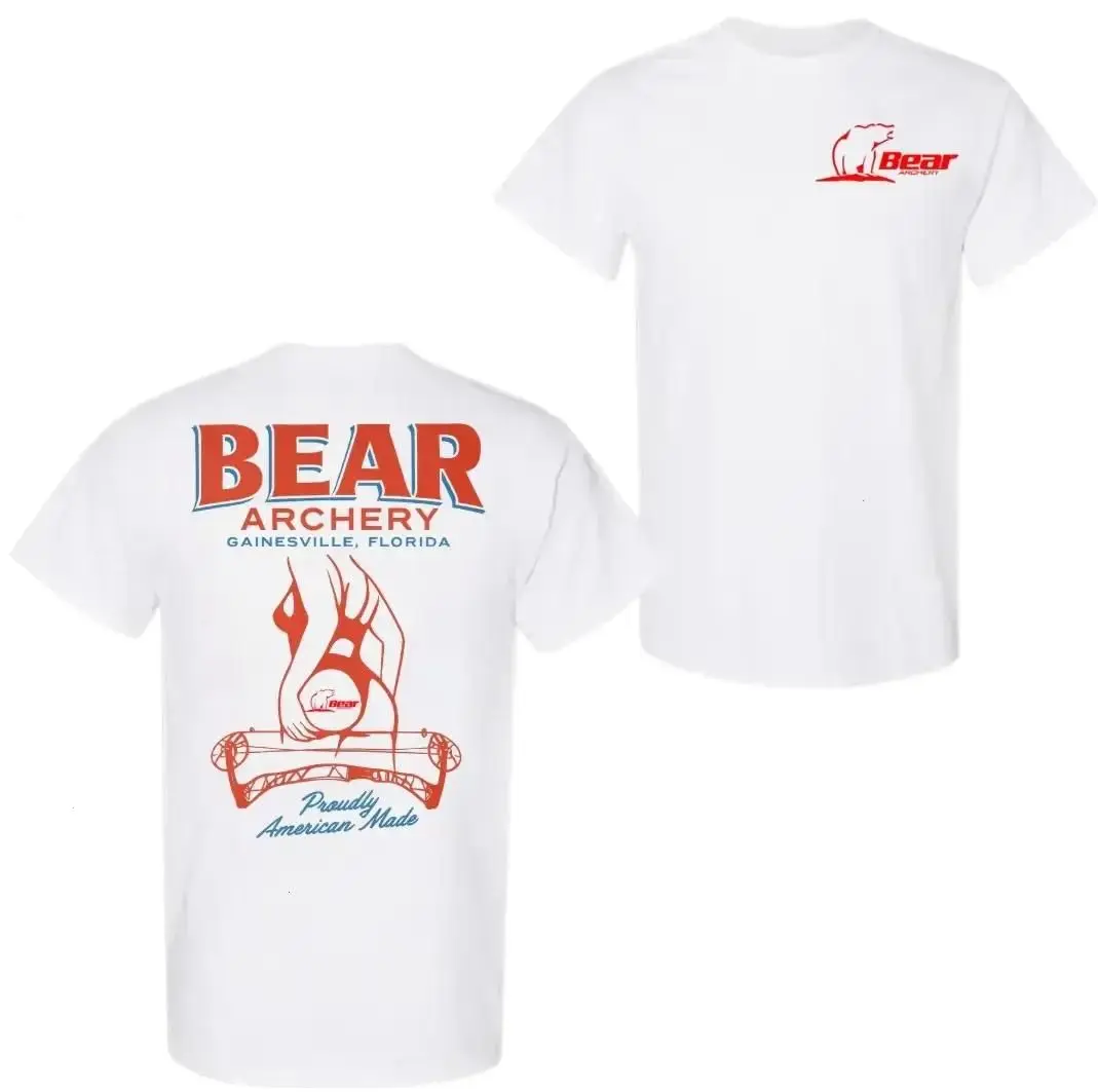Beaarr Archery 2026 Basic Graphic 2-Sided Men's T-shirt, Lightweight 100% Cotton Casual Tactical Gear, Made in USA, for Hunting & Archery Enthusiasts - KitchenEra
