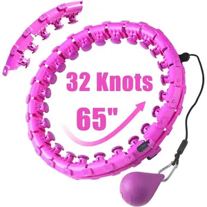 32 Knots Weighted Workout Hoop Plus Size, Smart Waist Exercise Ring for Adults