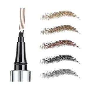 Hair-like Strokes Eyebrow Pen, Mimics Natural Eyebrow Liquid Microfilling, Eye Brow Makeup by “Linble” (#1 Brown)