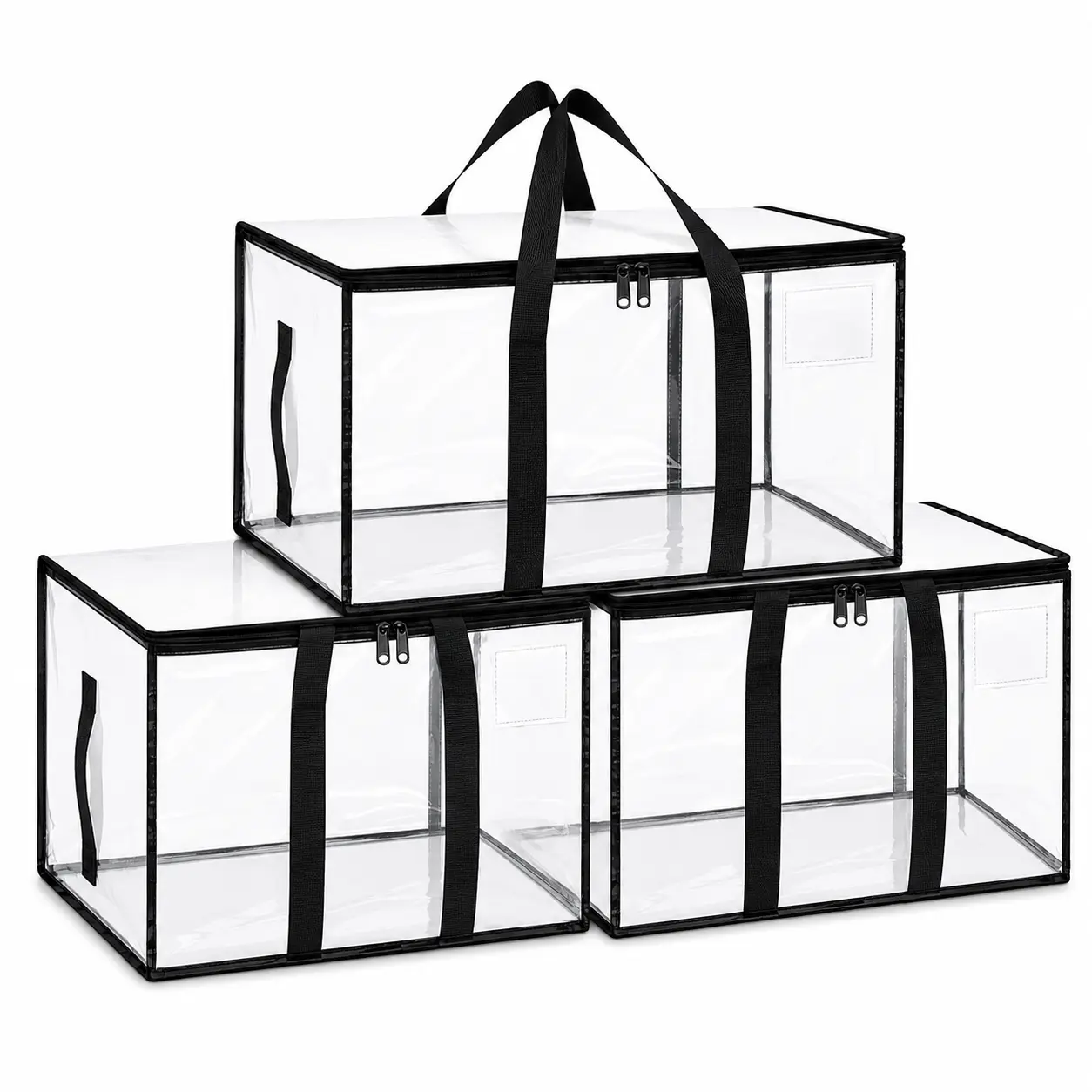 Transparent moving and storage bags, portable and easy to use, are suitable for various scenarios and meet your storage needs miscellaneous item storage box heavy-duty packing comforter sturdy organizer carry-on size compression packing bag