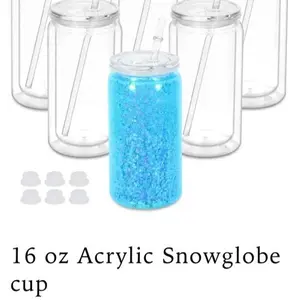 16oz Acrylic Snow Globe - Drinkware