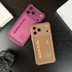 GOD’S PLAN Cross Isaiah for iPhone Samsung Galaxy Case iPhone 17Pro Max Air 16E 15Plus 14 13 Phone Case, Four-corner anti-drop airbags, God's Gift, Faith, Just, personality, Gradient, Protective Silicone Cover, Protection Durable, Shockproof Drop.