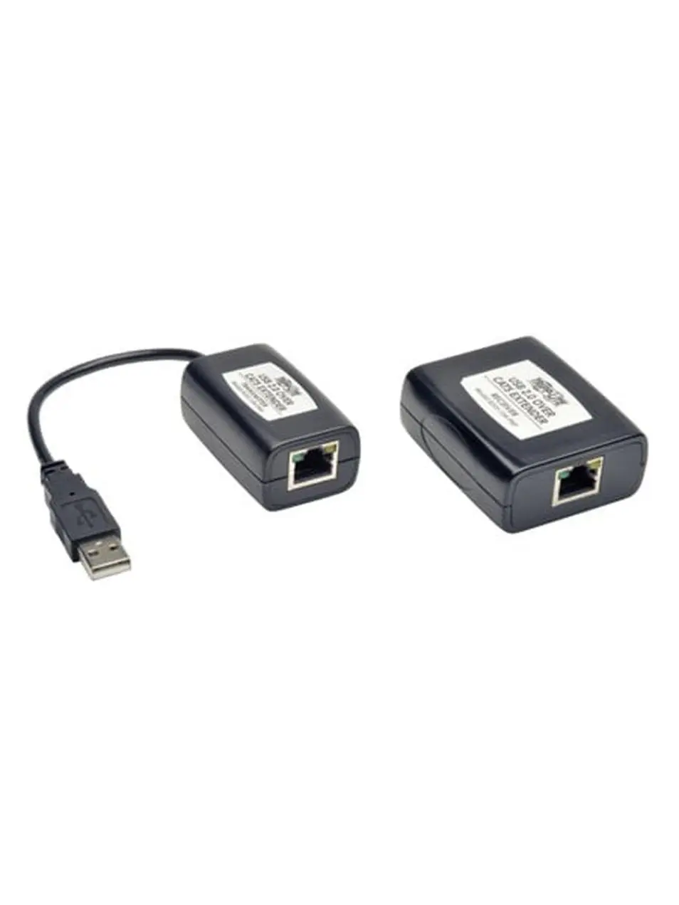 Tripp Lite TRL-B203-104-PNP 4-Port Plug & Play USB 2.0 Over Cat5/Cat6 Extender Hub Kit - 164 ft. Long-Distance, RJ45 Connector Transmitter & Receiver, Black, USB A, Built-In Cable, External Power Supply, Boosts Flexibility for Impact Printers
