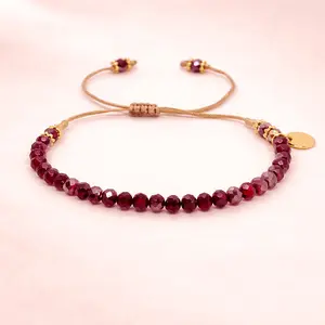 Friendship Crystal Ruby Red Bracelet