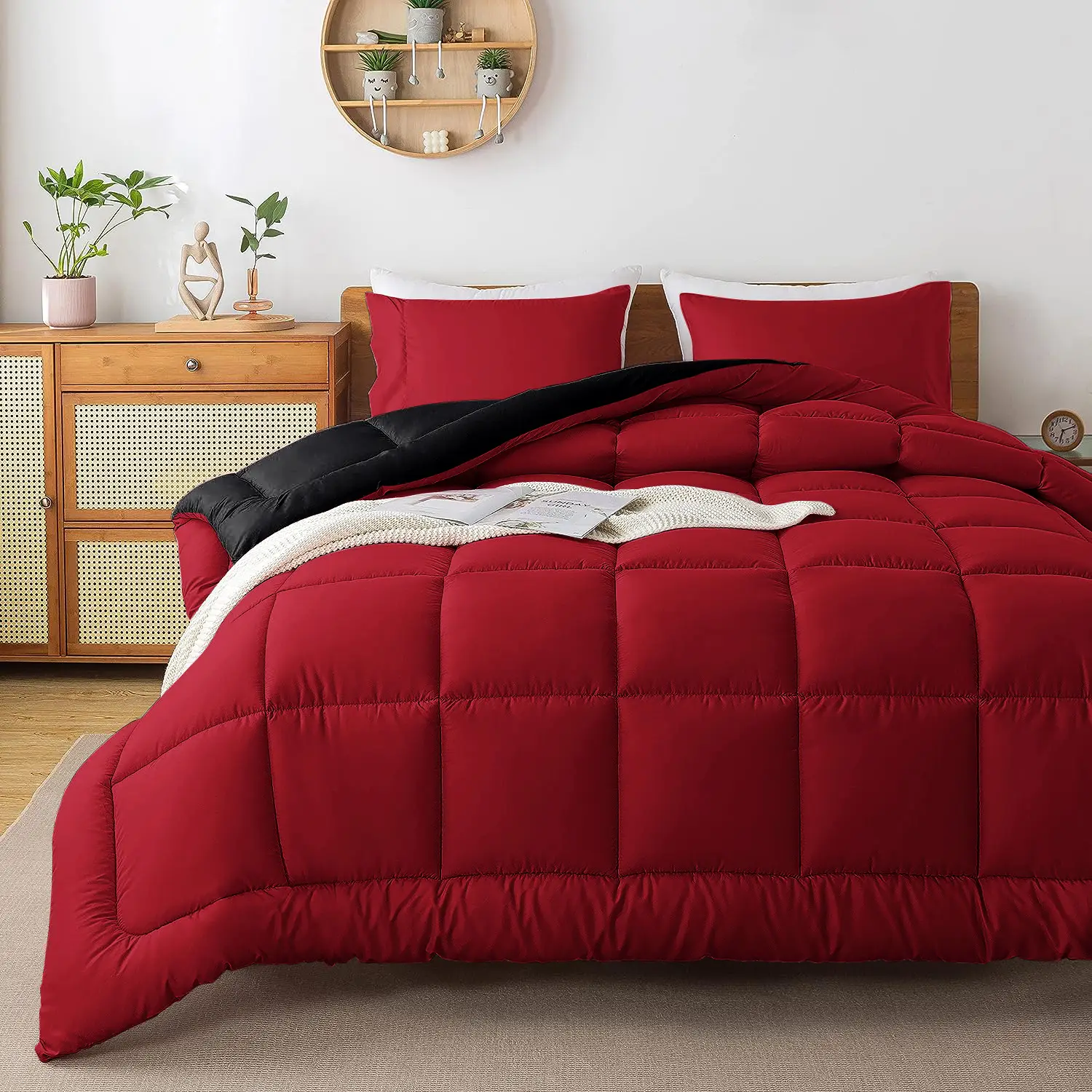 【Black Friday】3PCS Luxurious Comforter Set - Stain Resistant, Soft Microfiber, Lightweight - For All Seasons - Comforter Set With 1 Comforter,2 Pillow