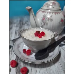 Black Raspberry Vanilla Teacup Candle | Wooden Wick | Tallow & Beeswax | Trinity Ponds Farm