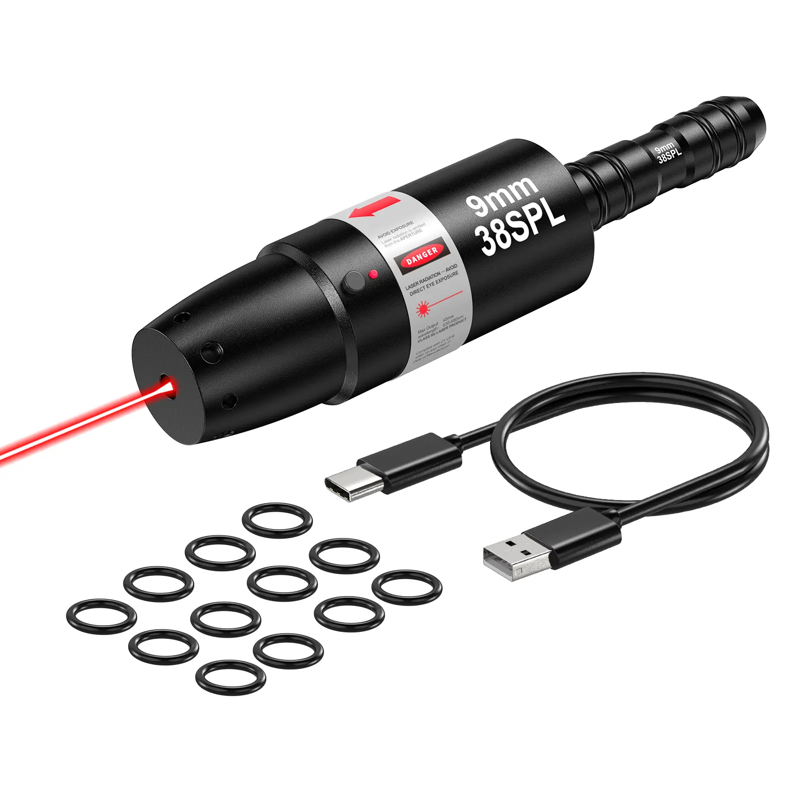 Red Laser Dry-Fire Trainer Cartridge Sports Equipment - Aluminum Alloy Multi-Caliber Functional Tool for Sport Shooters, Enhances Precision, Rapid Gun Calibration Precision Modes for 9mm/38 SPL, .22 LR/.243, .308 Win/7.62 Guns