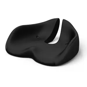 Premium Memory Foam Seat Cushion - Extra-Dense Support for Hip Tailbone & Sciatica Pain Relief - Black Design for Office Chair Car Wheelchair