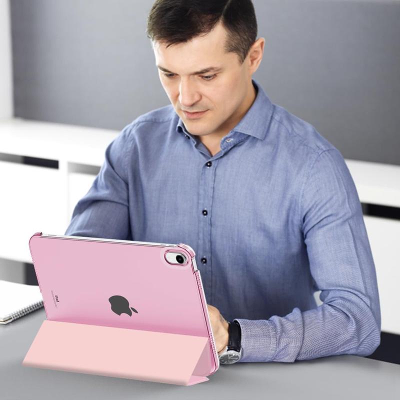 Case  for iPad (A16) 11th Generation Case 11 Inch 2025, iPad 10th Generation Case 10.9 Inch 2022, Slim Stand Hard PC Translucent Back Shell Smart Cover, Support Touch ID, Auto Wake/Sleep