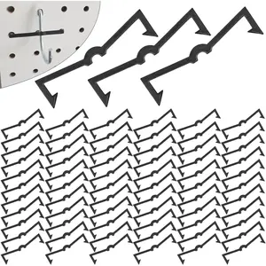 Black Plastic Peg Locks Pegboard Hook Locks Display Hook Organizer Fixer Clip Retainers for Standard 1/4" and 1/8" Pegboard (60Pcs)